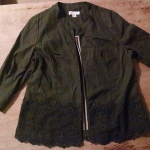 Dark green lacey suit jacket